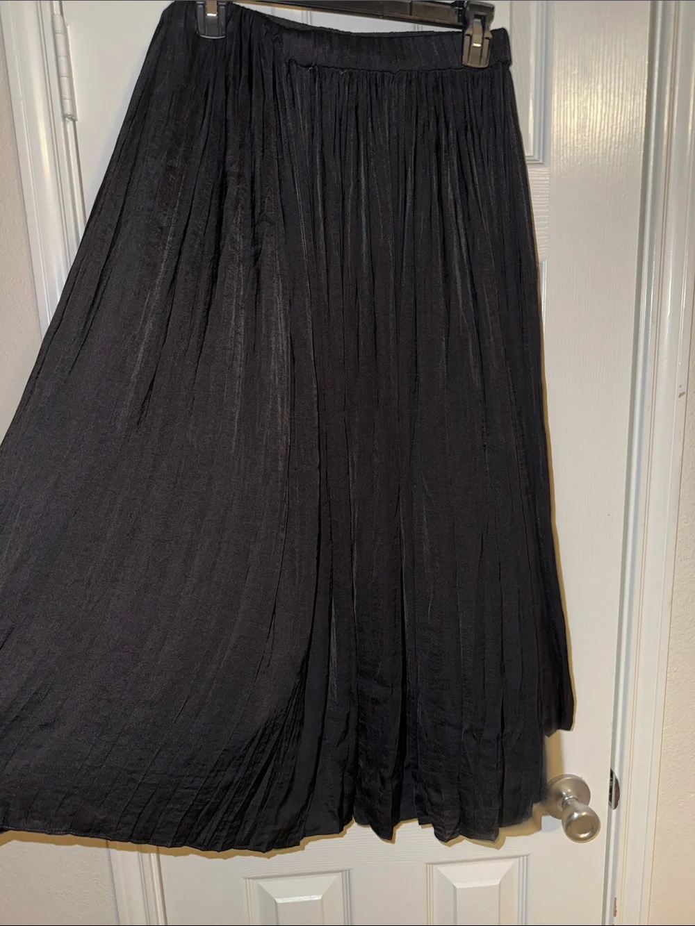 Philosophy Black Pleated Maxi Skirt